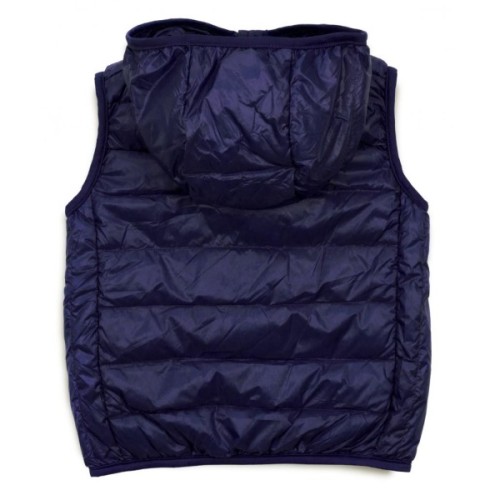 Жилет дитячий Kurt пуховий з капюшоном (V-HT-580T-104-blue)