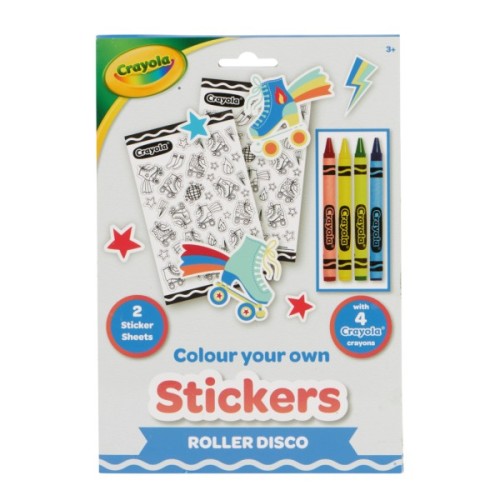 Набір для творчості Crayola Розмальовки-наліпки Ролер-Диско З олівцями (15754-B)