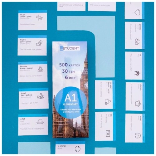 Навчальний набір English Student Картки для вивчення англійської мови Elementary A1, українська (39122560)