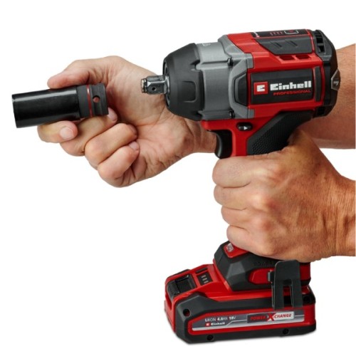Гайковерт Einhell Professional TP-CW 18/750-C Li BL - Solo 18V, безщітковий, 750Нм 0-2200об/хв, 1.78кг (без АКБ та (4510065)