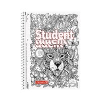Книга записна Brunnen Коледж-блок А4 Premium Zenart Lion, крапка 80 аркушів (10-679 29 02)