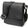 Сумка Grande Pelle Шкіряна чоловіча Чорна (11431)