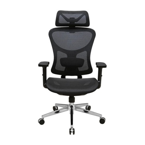 Офісне крісло Richman Ергостар Хром Synchro Сітка Чорне (R00000052543)