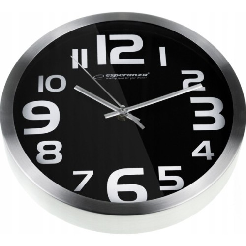 Настінний годинник Esperanza Wall Clock Zurich Black 25 см (EHC013K)