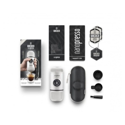 Кавоварка кемпінгова Wacaco Nanopresso з чохлом біла (WNANOWH)