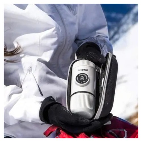 Кавоварка кемпінгова Wacaco Nanopresso з чохлом біла (WNANOWH)