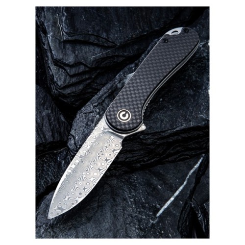 Ніж Civivi Elementum, Damascus, Carbon Fiber/G10 (C907DS)