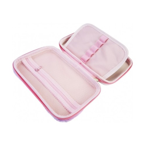 Пенал Cool For School 1 відділення з плюшем та аплікацією Блакитний (CF6514-blue)