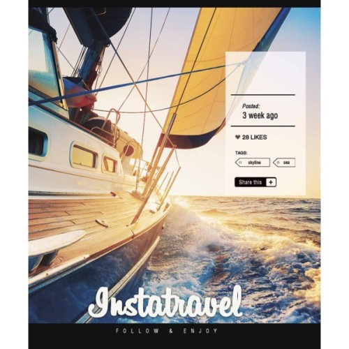 Зошит Школярик Instalife 96 аркушів лінія (096-3389L)