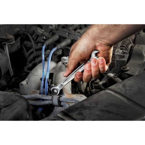 Ключ Milwaukee MAX BITE рожково-накидний з тріскачкою, 15шт, 8-22мм (4932464994)