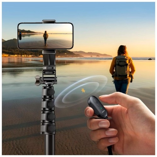Штатив Ugreen LP680 Selfie Stick Tripod with Bluetooth Remote Black (15609)