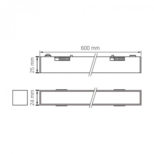 Світильник Videx LD460B 21W 60cm 4000K 48V Black (VL-TRMS-LD460B)