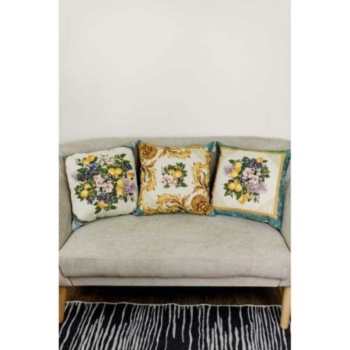 Наволочка Прованс гобеленова Verna Фрукти, лимони в золотій рамці (4823093447301)