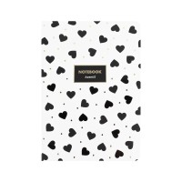 Книга записна Axent A5 Black&White, 80 аркушів клітинка (8700-26-A)