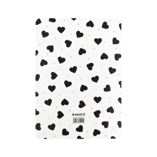 Книга записна Axent A5 Black&White, 80 аркушів клітинка (8700-26-A)