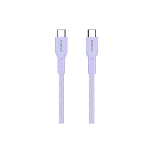 Дата кабель USB-C to USB-C 1.0m OnWire 60CL C-C 60W COLOR Braided 1m Purple Canyon (CND-CCAP60AB10PU)
