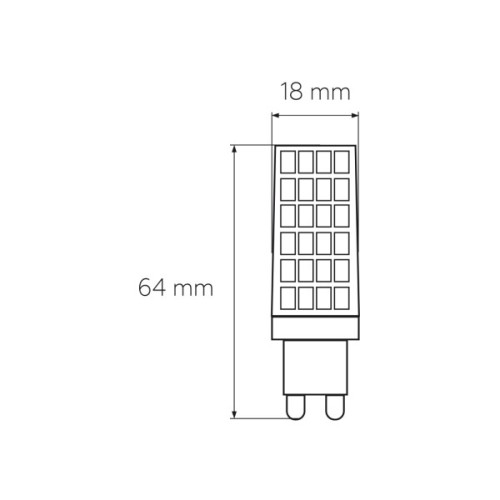 Лампочка Eurolamp LED G9 6W 600Lm 3000K (LED-G9-0630(220))
