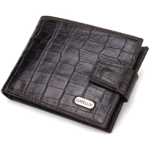 Гаманець Canpellini З натуральної шкіри Чорний (21747)
