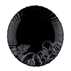 Тарілка Vittora Овочевий Етюд Black Wave десертна 19 см (V-190Bvs)