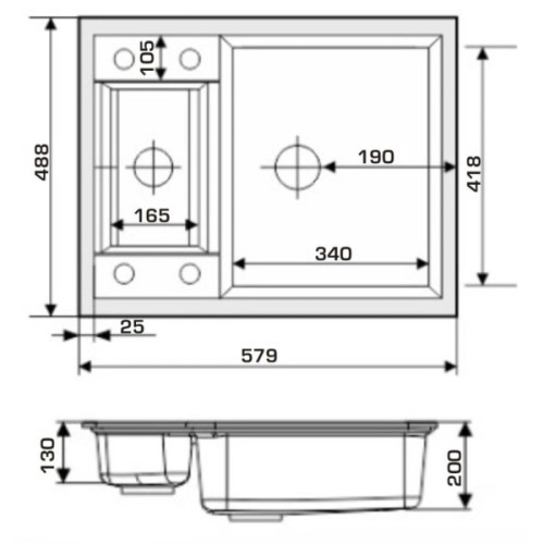 Мийка кухонна GRANADO SAMORA avena (gr0902)