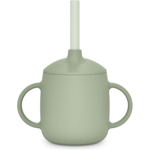 Поїльник-непроливайка Suavinex Colour Essence силіконова 3 в 1 (з носиком та трубочкою), 270 мл, +6 м , зелена (402899)