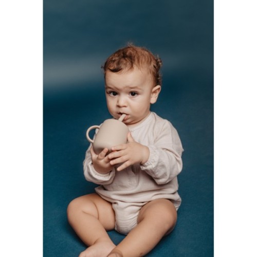 Поїльник-непроливайка Suavinex Colour Essence силіконова 3 в 1 (з носиком та трубочкою), 270 мл, +6 м , зелена (402899)