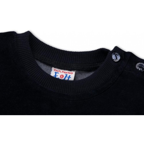 Набір дитячого одягу Breeze велюровий з вертольотом і штанцями в зірочку (8113-80/B-dark blue)