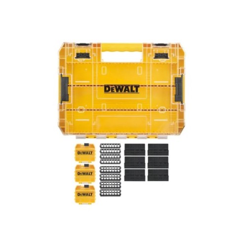 Ящик для інструментів DeWALT для біт системи TSTAK Tough Case L з футляром та касетами 8шт, розділювачі 6шт (DT70804)
