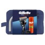 Набір косметики Gillette Бритва ProGlide з 1 змінним лезом + Гель для гоління Fusion5 200 мл + Підставка + Косметичка (8700216534420)
