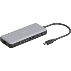 Порт-реплікатор Digitus USB-C > 2xHDMI/2xUSB-A/USB-C/SD/MicroSD/RJ54 (DA-70915)