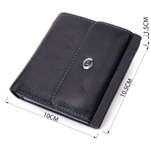 Гаманець ST Leather З натуральної шкіри Чорний (19500)