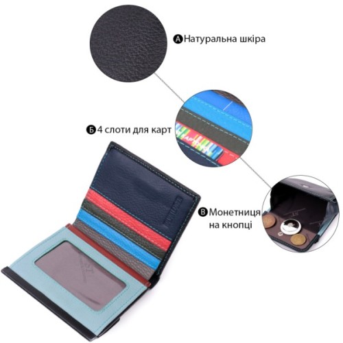 Гаманець ST Leather З натуральної шкіри Чорний (19500)