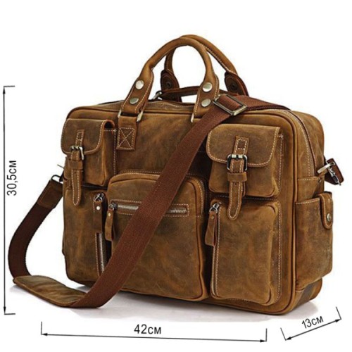 Сумка Vintage У вінтажному стилі Коричнева (14051)