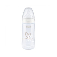 Пляшечка для годування Nuk First Choice Plus Серця 300 мл Бежева (3952398)