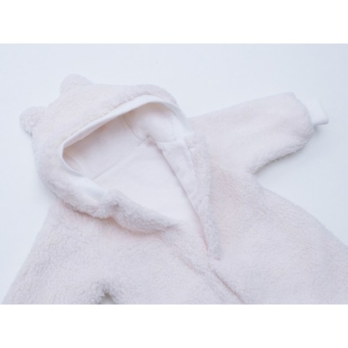 Комбінезон дитячий HAPPY TOT утеплений на блискавці велюр (755B-62-cream)