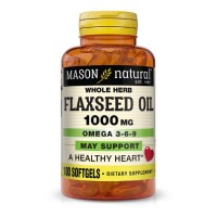 Жирні кислоти Mason Natural Лляна олія 1000мг, Омега 3-6-9, Flax Seed Oil 1000mg Omega 3 (MAV13131)