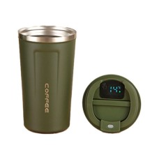 Термокружка Merlion з LED дисплеєм 510 мл, зелена (Termo-304LED-510Green)