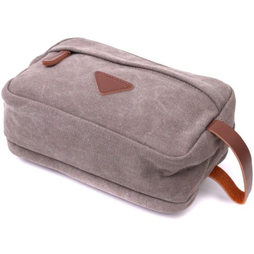 Сумка Vintage На два відділення з текстилю Сіра (22230)