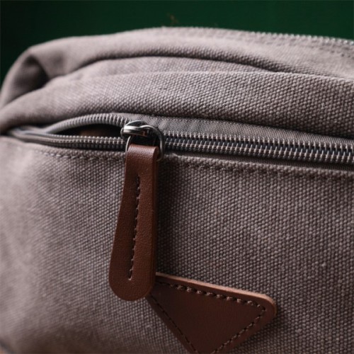 Сумка Vintage На два відділення з текстилю Сіра (22230)