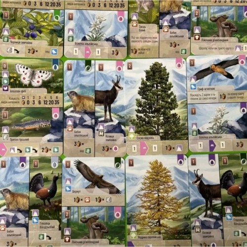 Настільна гра Lord of Boards Лісова метушня. Альпи (Forest Shuffle: Alpine Expansion) (укр.) доповнення (LOB2405UA)