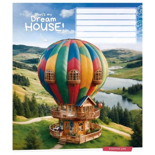 Зошит Школярик Dream house 12 аркушів лінія (012-3530L)