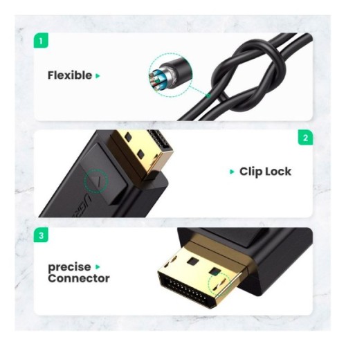 Перехідник Display Port M to HDMI F 4K30Hz black Ugreen (40363)