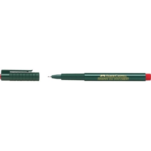 Лайнер Faber-Castell капілярна ручка FINEPEN 1511 Document червоний 0,4 мм (2203)