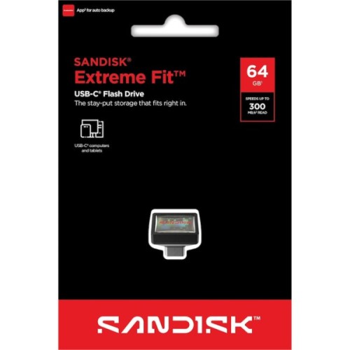 USB флеш накопичувач SanDisk 64GB Extreme Fit Black Type-C (SDCZ530-064G-G46)
