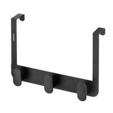 Вішалка для рушника Ardesto Minimalism Дверна на 3 гачки Чорна (ARHB3109B)