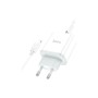Зарядний пристрій HOCO C104A USB-C PD20W + cable USB-C to Lightning white (6931474782908)