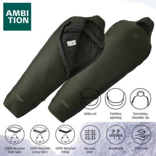 Спальний мішок Nordisk Knuth 0°C L Wide Forest Night Green (10721316-100) (DAS303774)