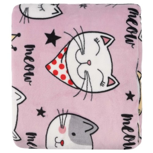 Плед Ardesto Flannel 100% поліестер, котики 160х200 см (ART0132PB)