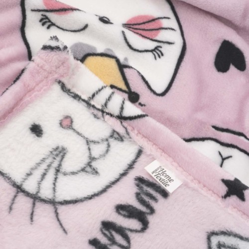 Плед Ardesto Flannel 100% поліестер, котики 160х200 см (ART0132PB)