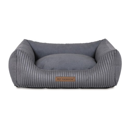 Лежак для тварин Pet Fashion DEVID 62х50х19 см темно-сірий (4823082444519)